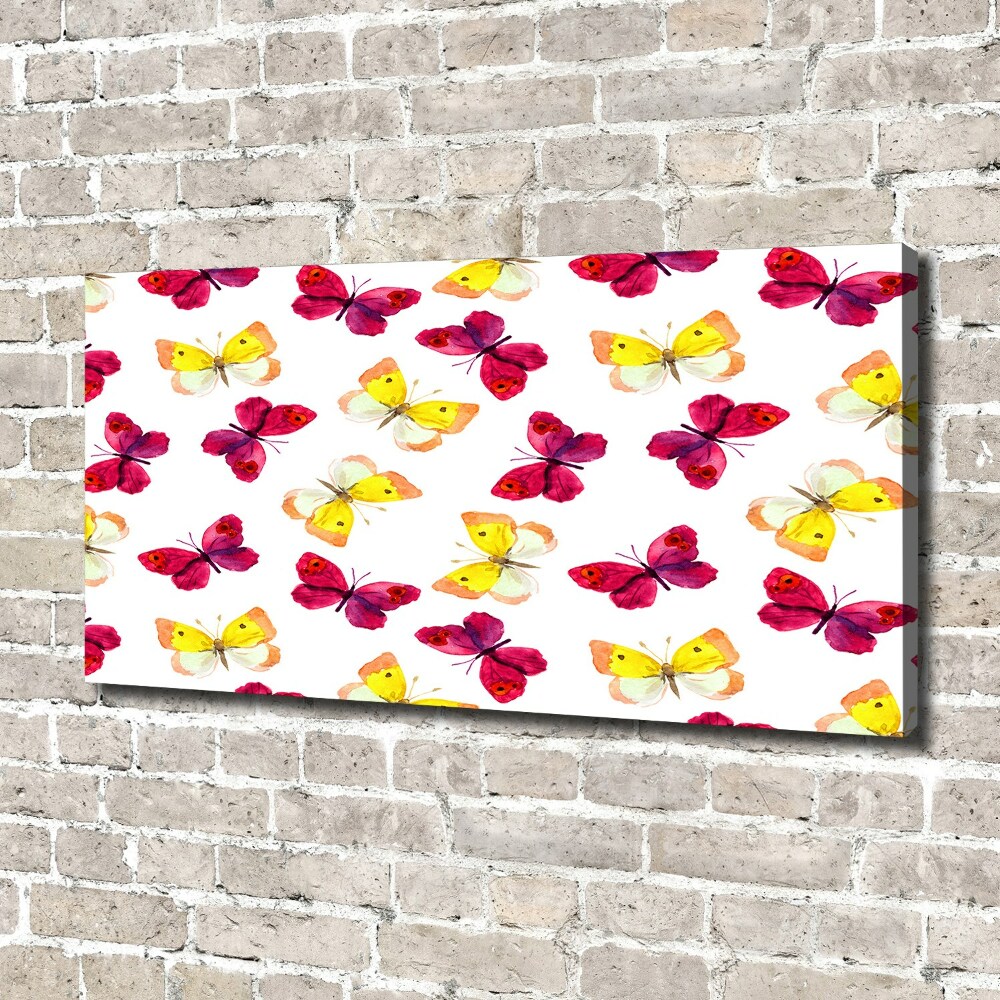 Canvas wall art Butterflies and flowers