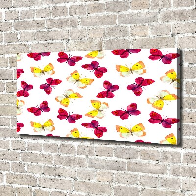 Canvas wall art Butterflies and flowers