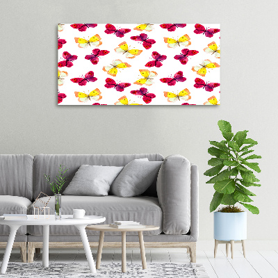 Canvas wall art Butterflies and flowers