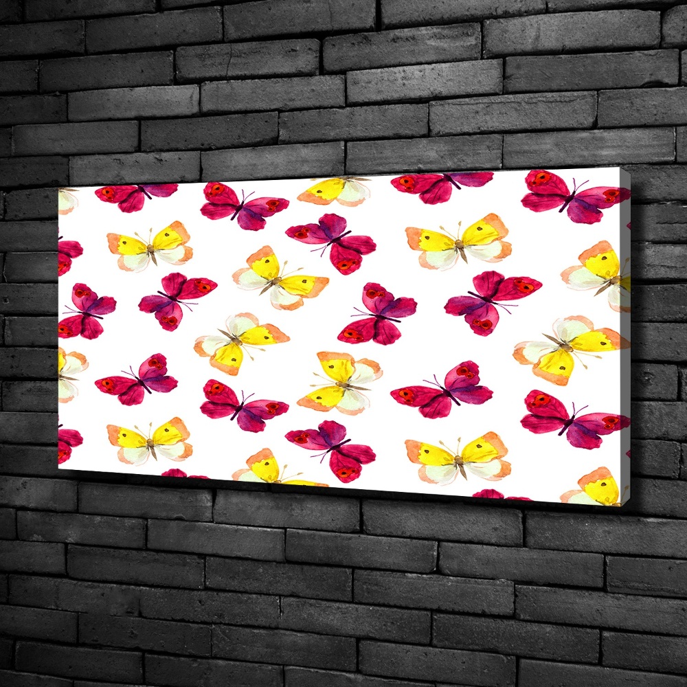 Canvas wall art Butterflies and flowers