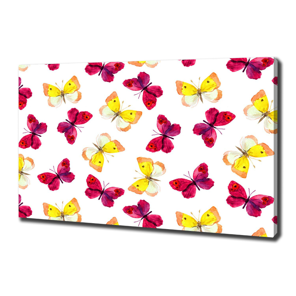 Canvas wall art Butterflies and flowers