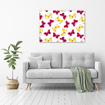 Canvas wall art Butterflies and flowers