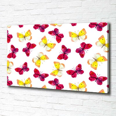 Canvas wall art Butterflies and flowers