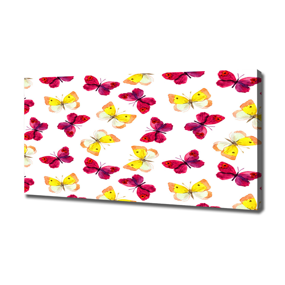 Canvas wall art Butterflies and flowers