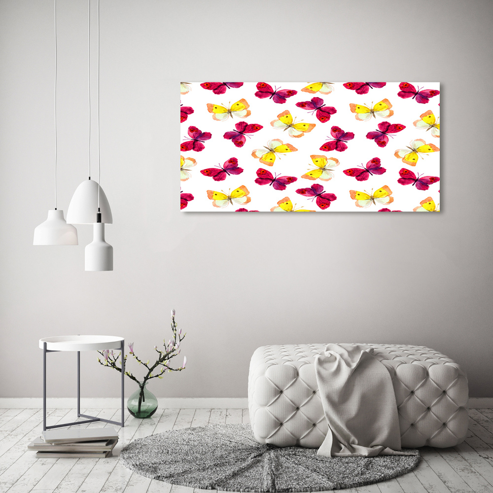 Canvas wall art Butterflies and flowers