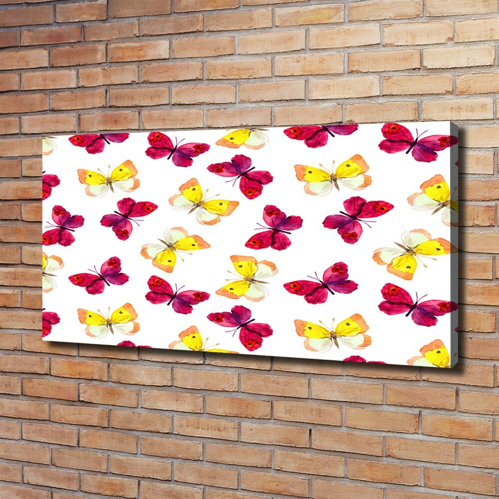 Canvas wall art Butterflies and flowers