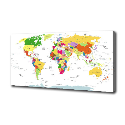 Canvas wall art world map