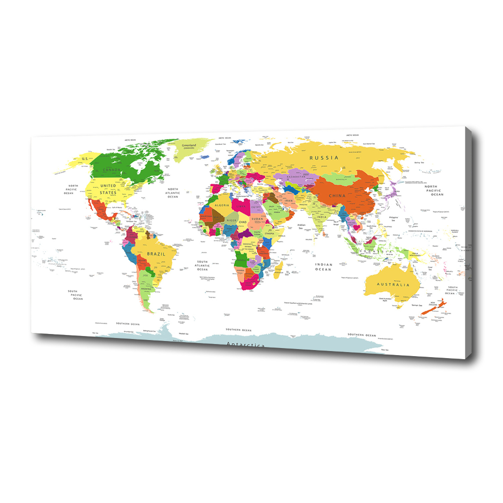 Canvas wall art world map