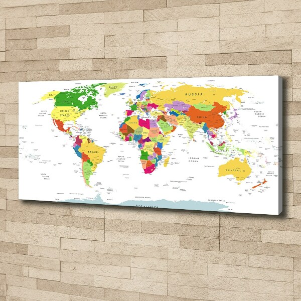 Canvas wall art world map