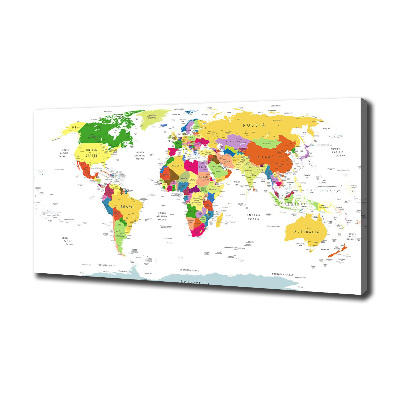 Canvas wall art world map