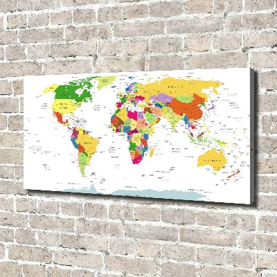 Canvas wall art world map