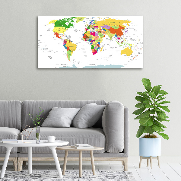 Canvas wall art world map