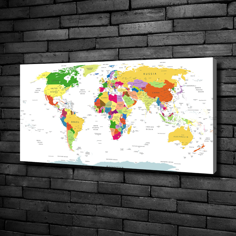 Canvas wall art world map