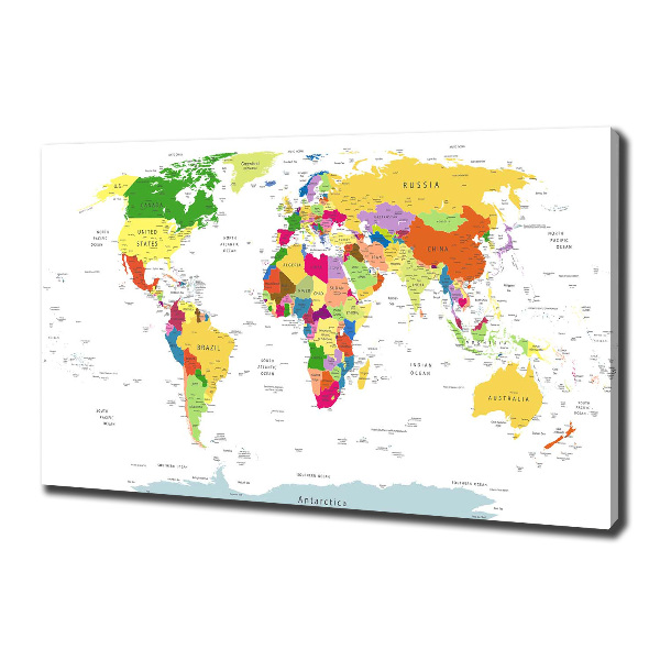 Canvas wall art world map