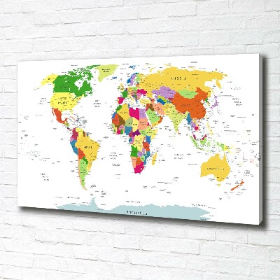 Canvas wall art world map