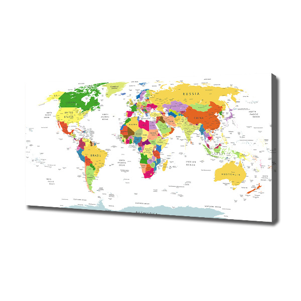 Canvas wall art world map