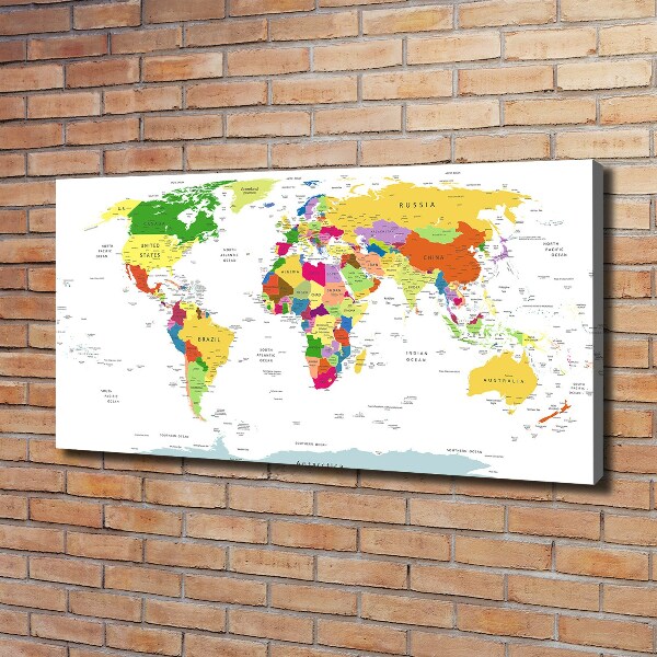 Canvas wall art world map