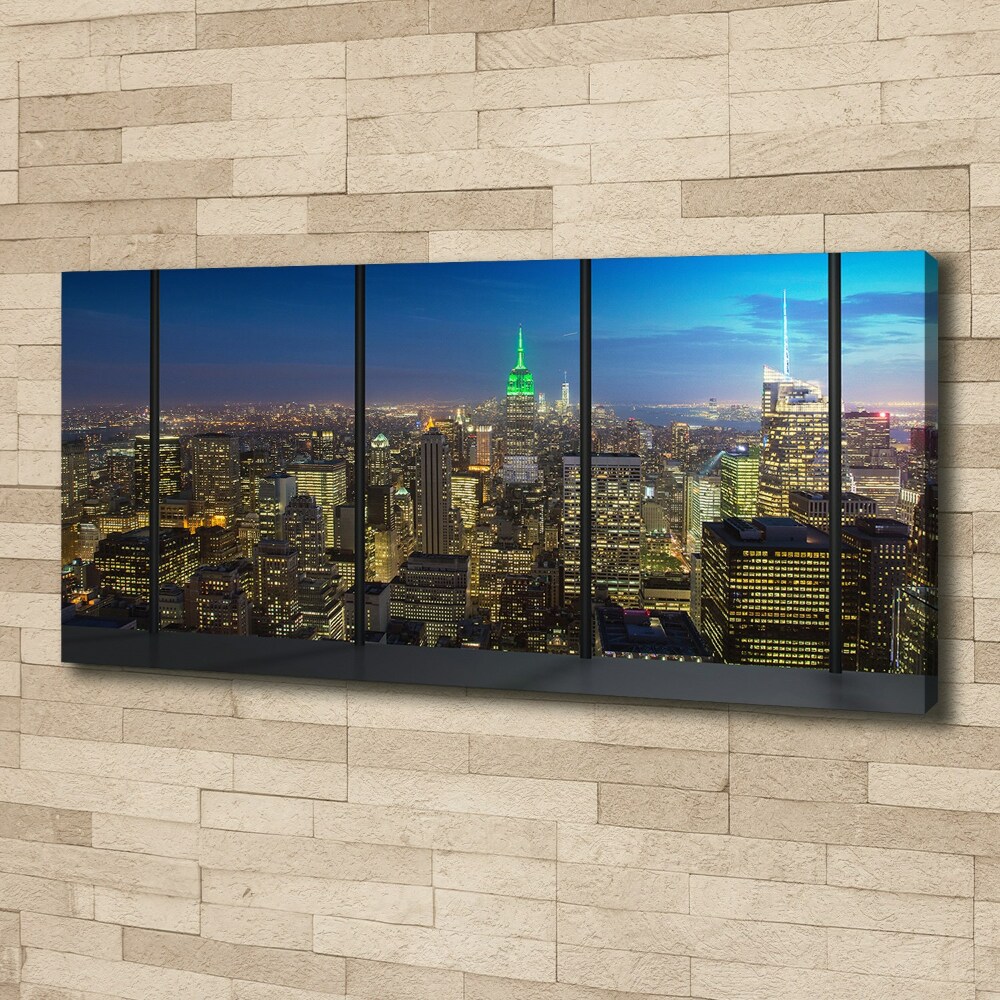 Canvas wall art New York at night