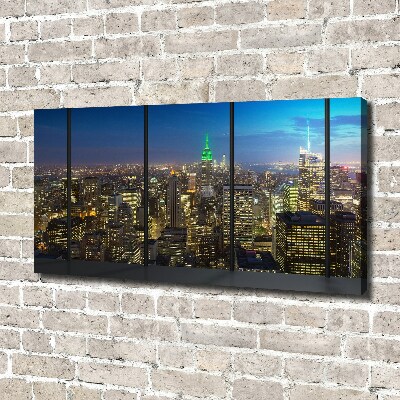 Canvas wall art New York at night