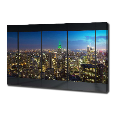 Canvas wall art New York at night