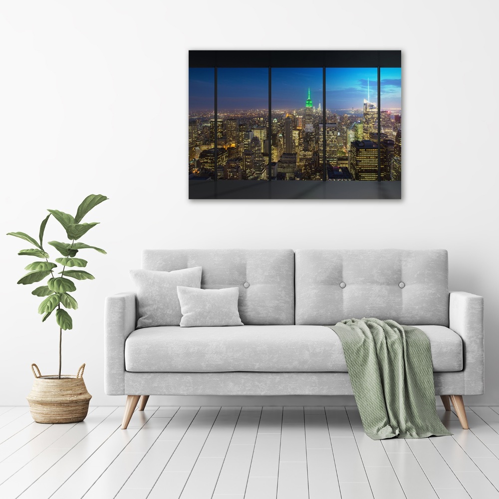 Canvas wall art New York at night