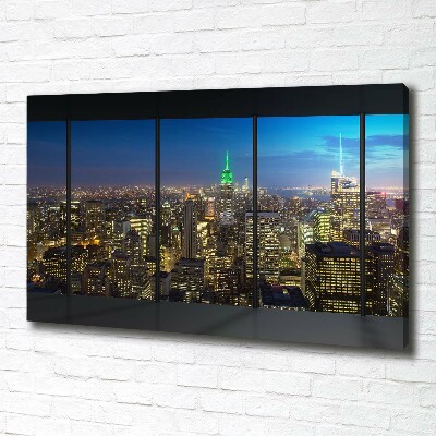 Canvas wall art New York at night