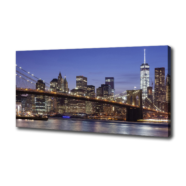 Canvas wall art Manhattan at night