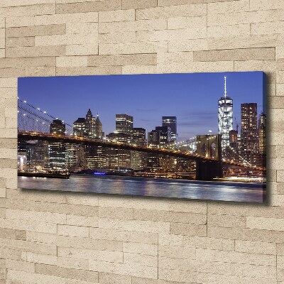 Canvas wall art Manhattan at night