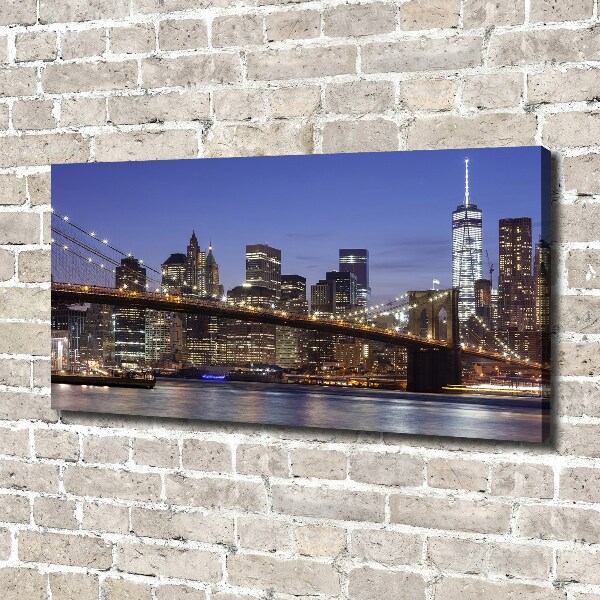 Canvas wall art Manhattan at night