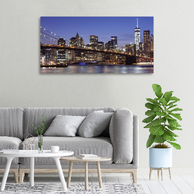 Canvas wall art Manhattan at night