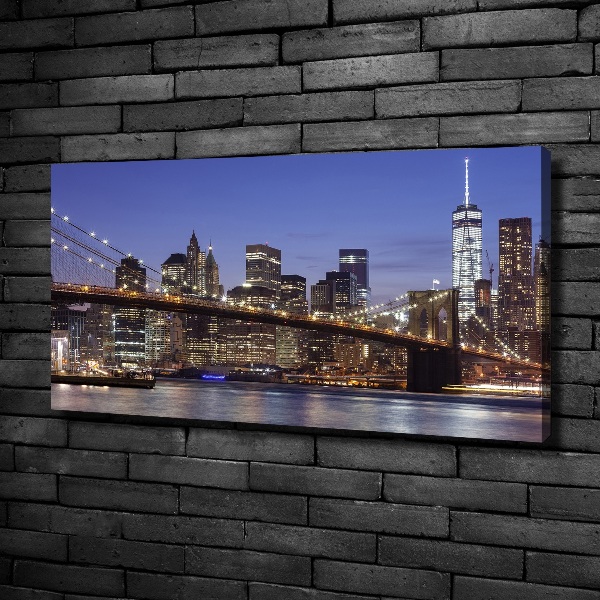 Canvas wall art Manhattan at night