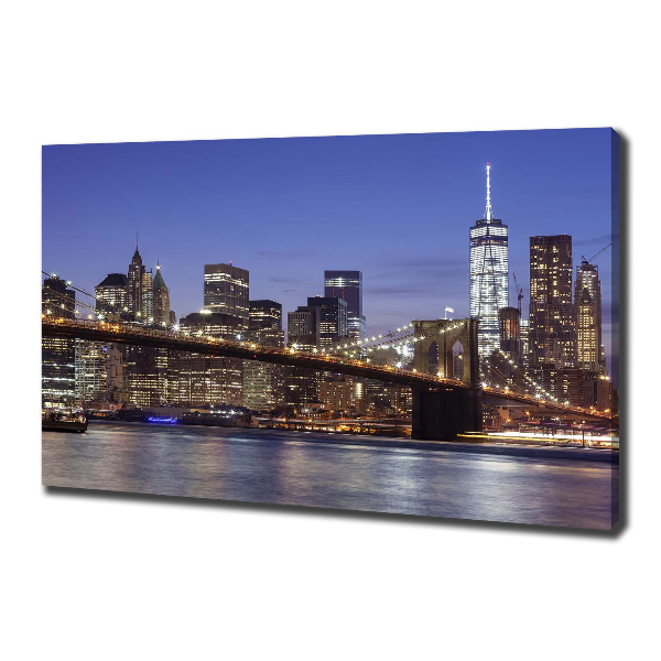 Canvas wall art Manhattan at night