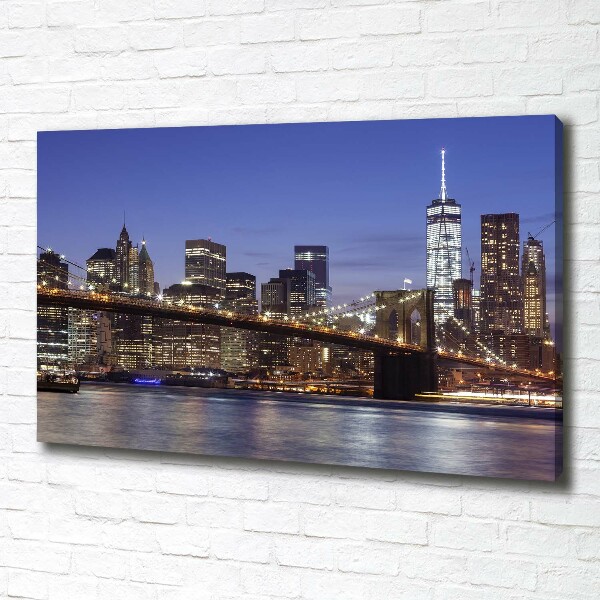 Canvas wall art Manhattan at night