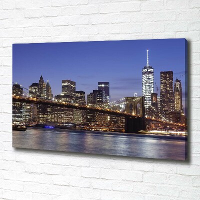 Canvas wall art Manhattan at night