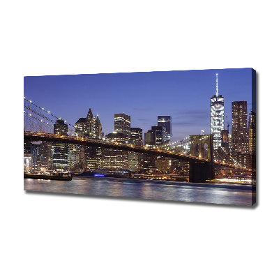 Canvas wall art Manhattan at night