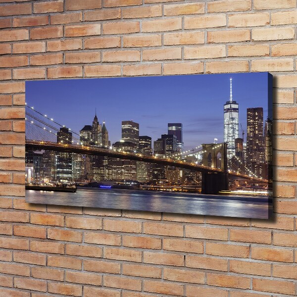 Canvas wall art Manhattan at night