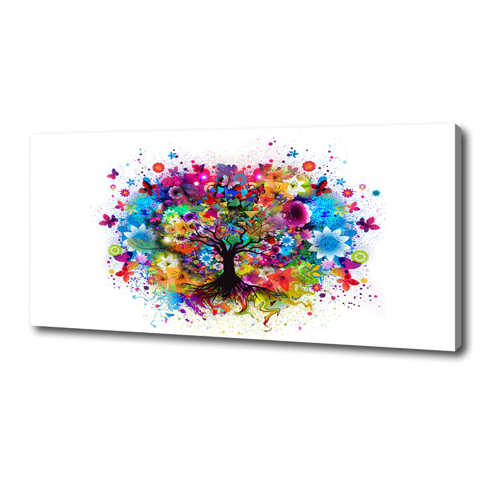 Canvas wall art Colorful tree