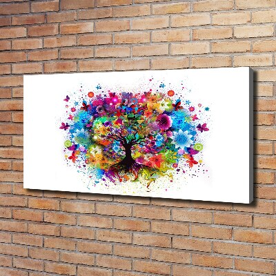 Canvas wall art Colorful tree