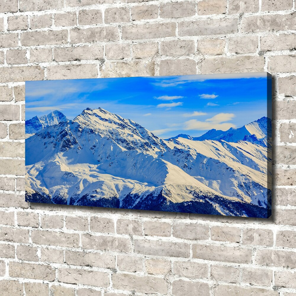 Canvas wall art Alps in winter