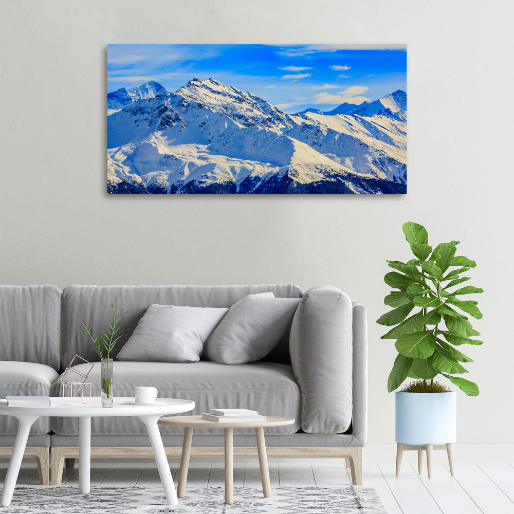 Canvas wall art Alps in winter