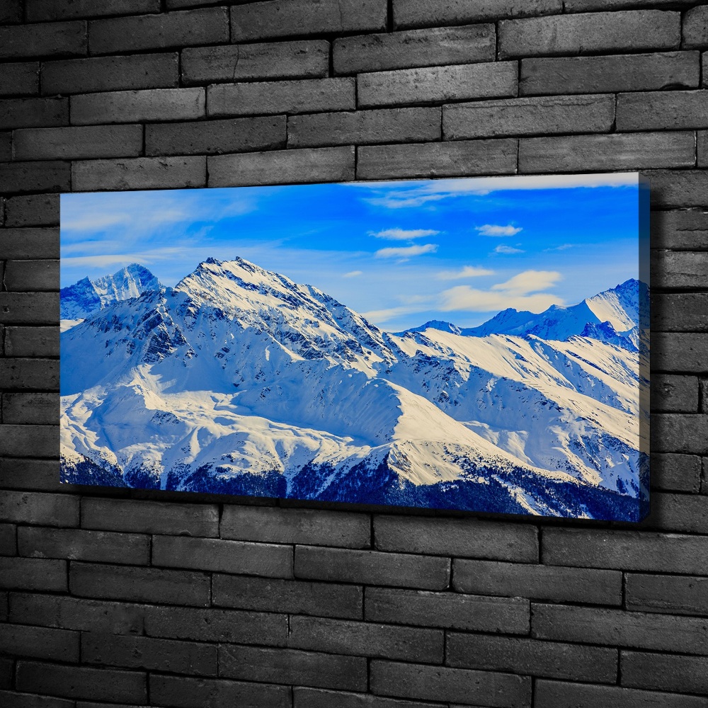 Canvas wall art Alps in winter