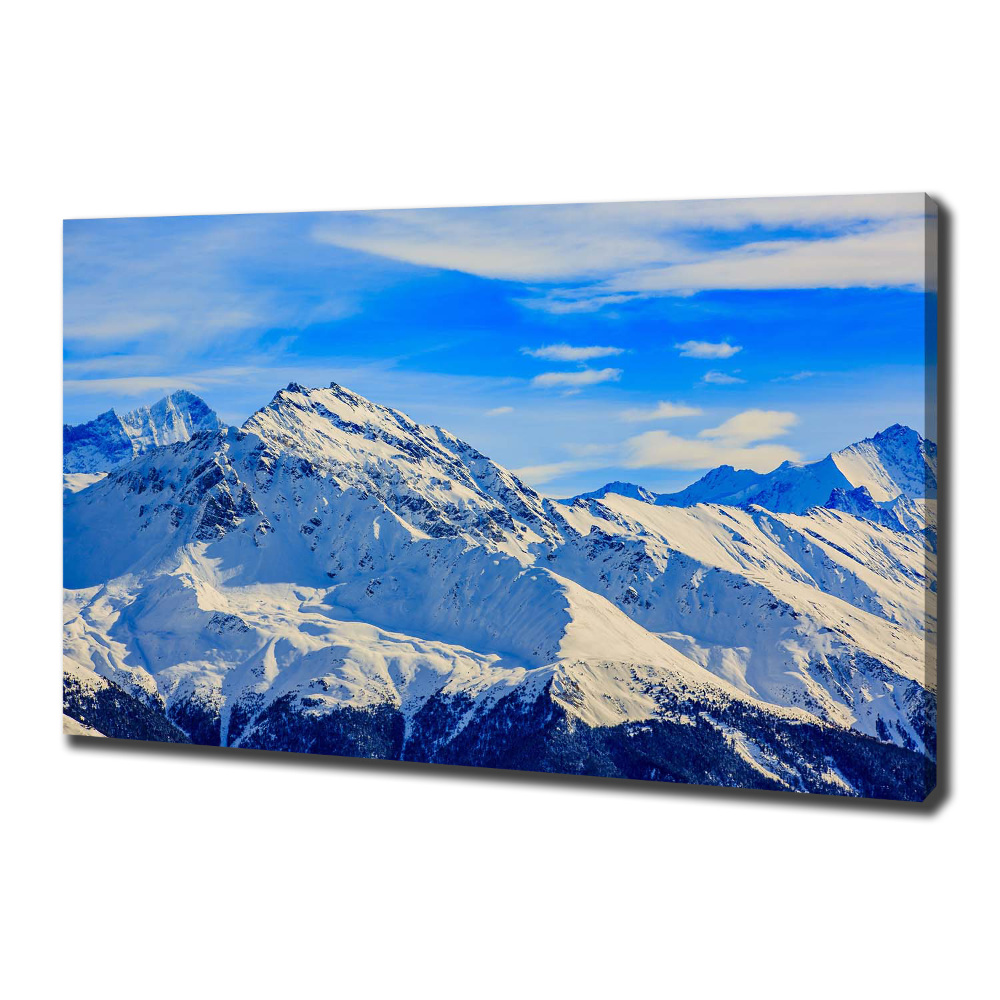 Canvas wall art Alps in winter