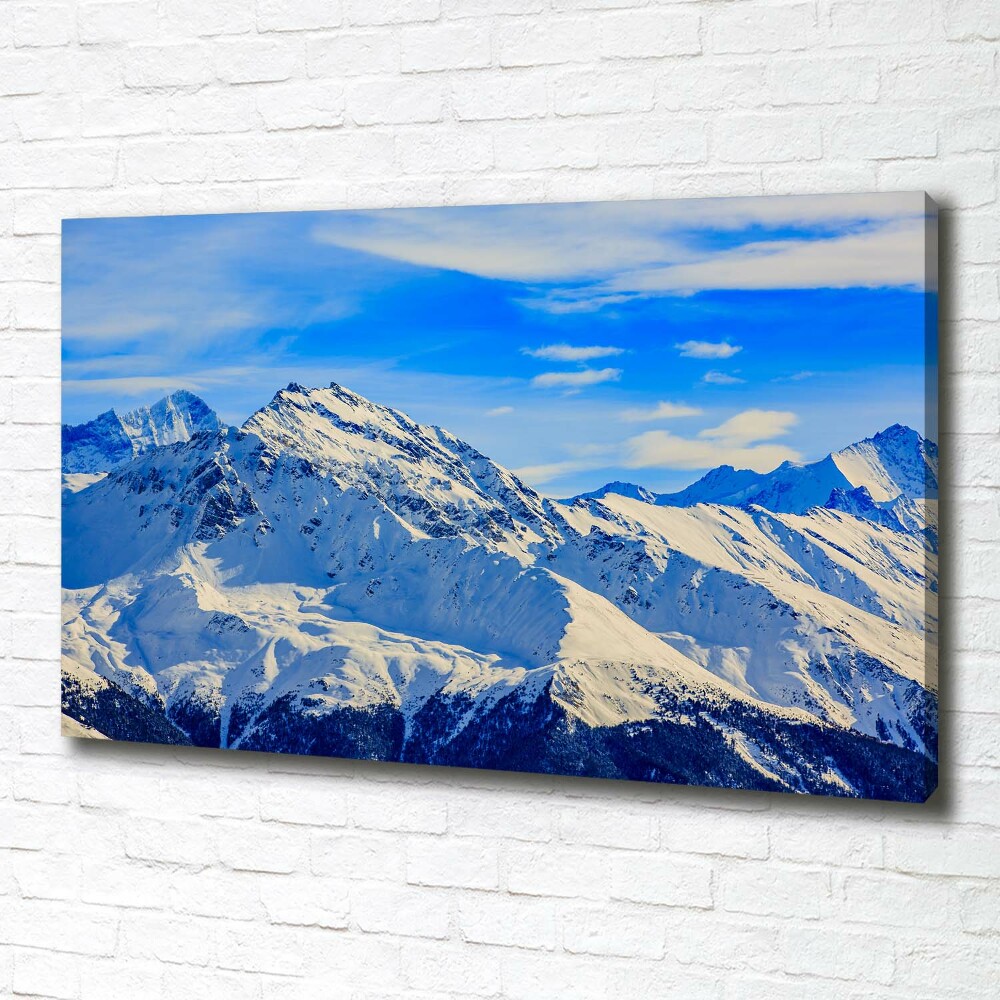 Canvas wall art Alps in winter