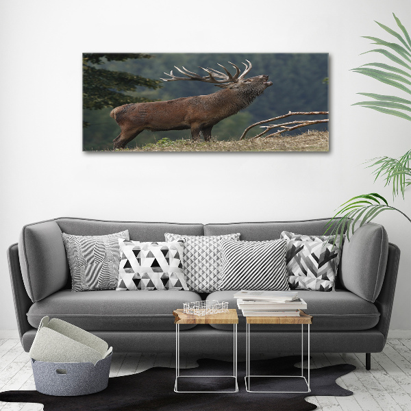 Canvas wall art Deer on the hill