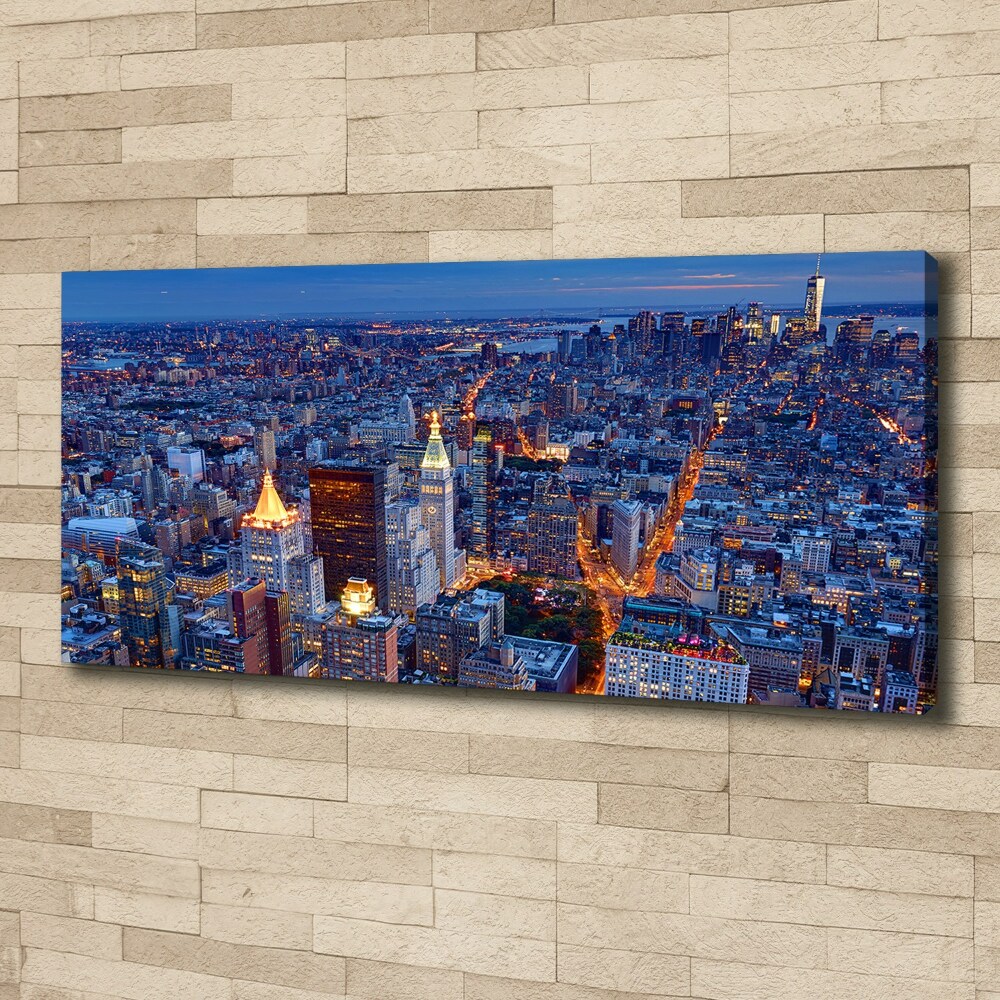 Canvas wall art Manhattan at night