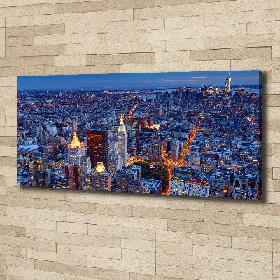 Canvas wall art Manhattan at night