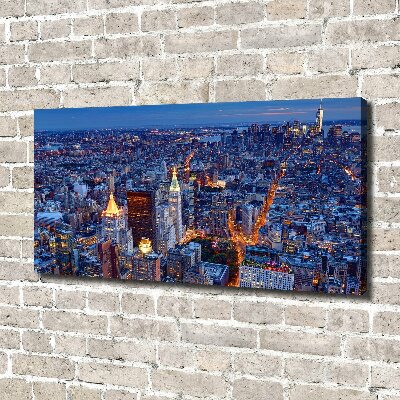 Canvas wall art Manhattan at night