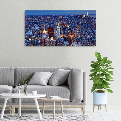 Canvas wall art Manhattan at night