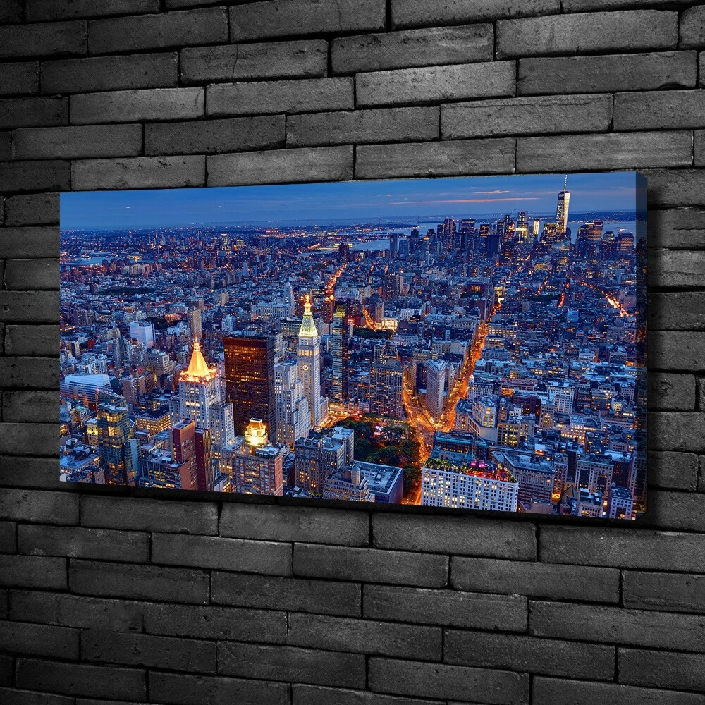 Canvas wall art Manhattan at night