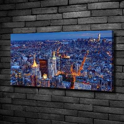 Canvas wall art Manhattan at night